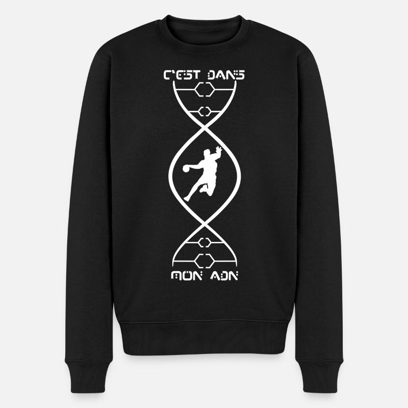 DNA Handball Man - Männer Premium Bio Pullover - Schwarz