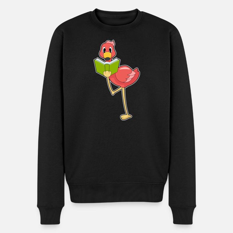 Livre Flamingo Nerd - Pull Premium bio Homme - noir