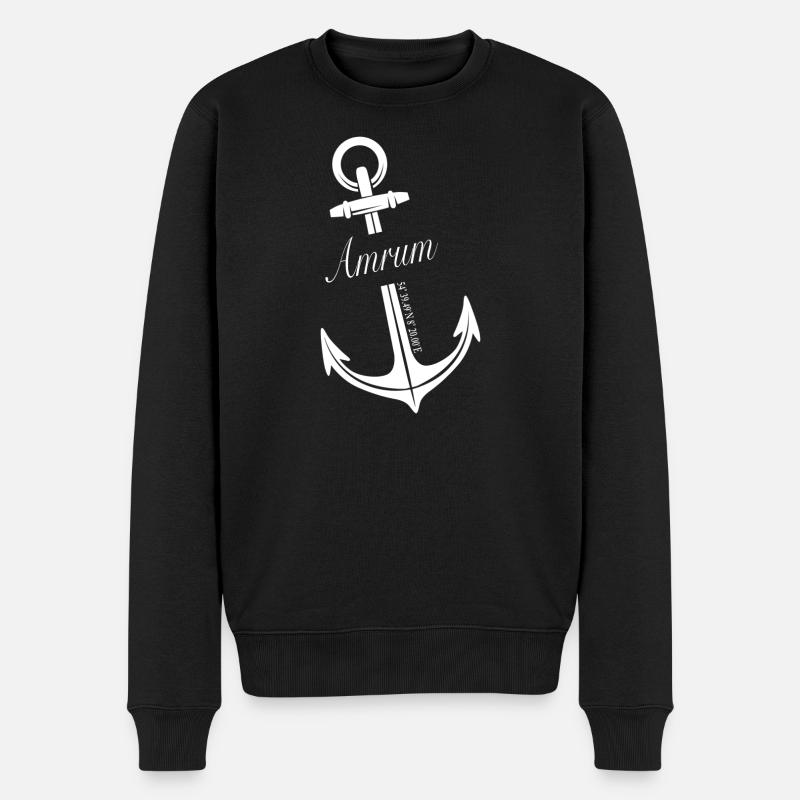 Amrum - Männer Premium Bio Pullover - Schwarz