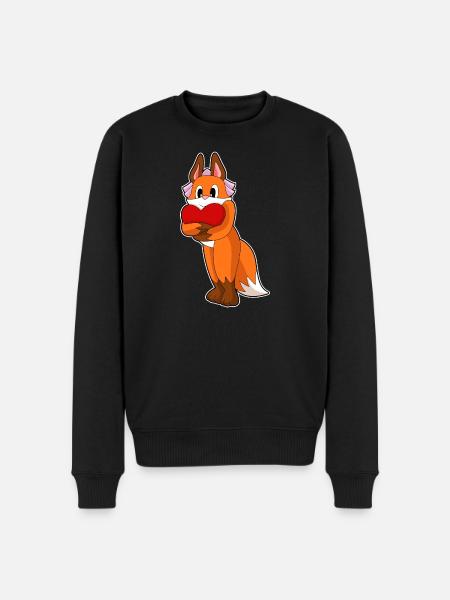 Fox Bride Heart Wedding - Men's Premium Organic Jumper - black