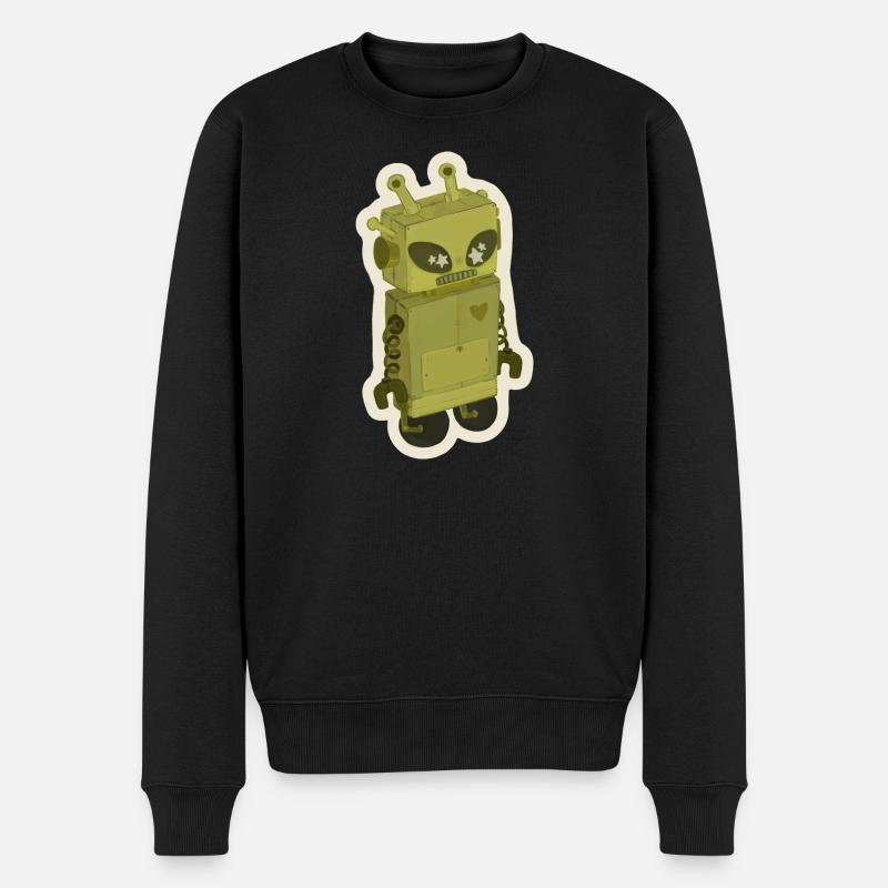 robot extraterrestre - Pull Premium bio Homme - noir