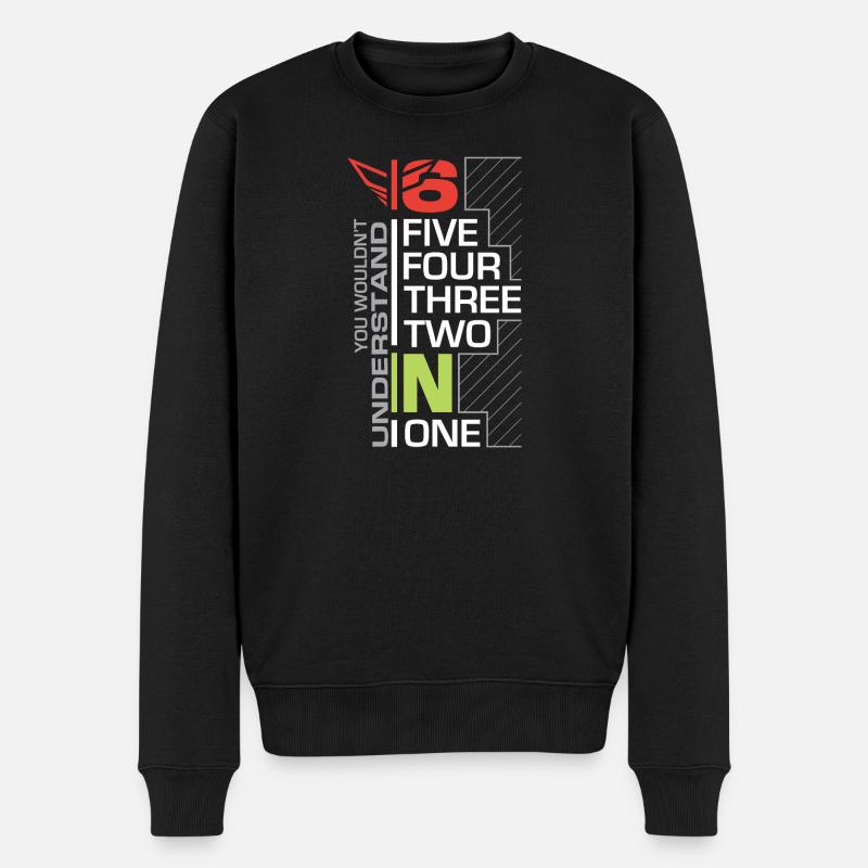 When life gets you down - Motorcycle / Motorrad - Männer Premium Bio Pullover - Schwarz