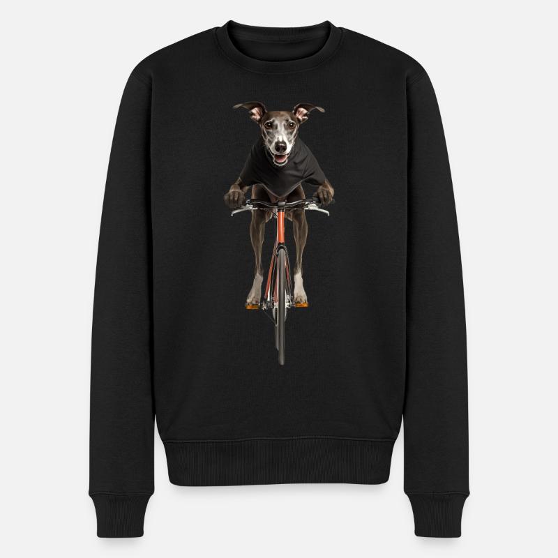 Windhund - Männer Premium Bio Pullover - Schwarz