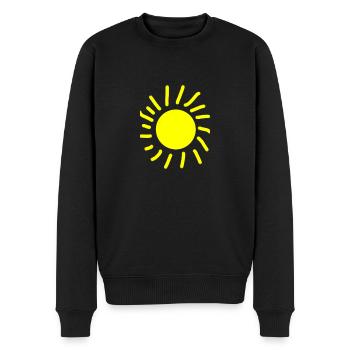 sonne - Männer Premium Bio Pullover - Schwarz - Vorne - Nico (187cm)