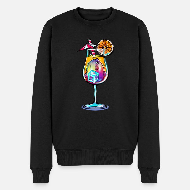 Tequila + Mondfisch = Tequila Sunfisch - Männer Premium Bio Pullover - Schwarz