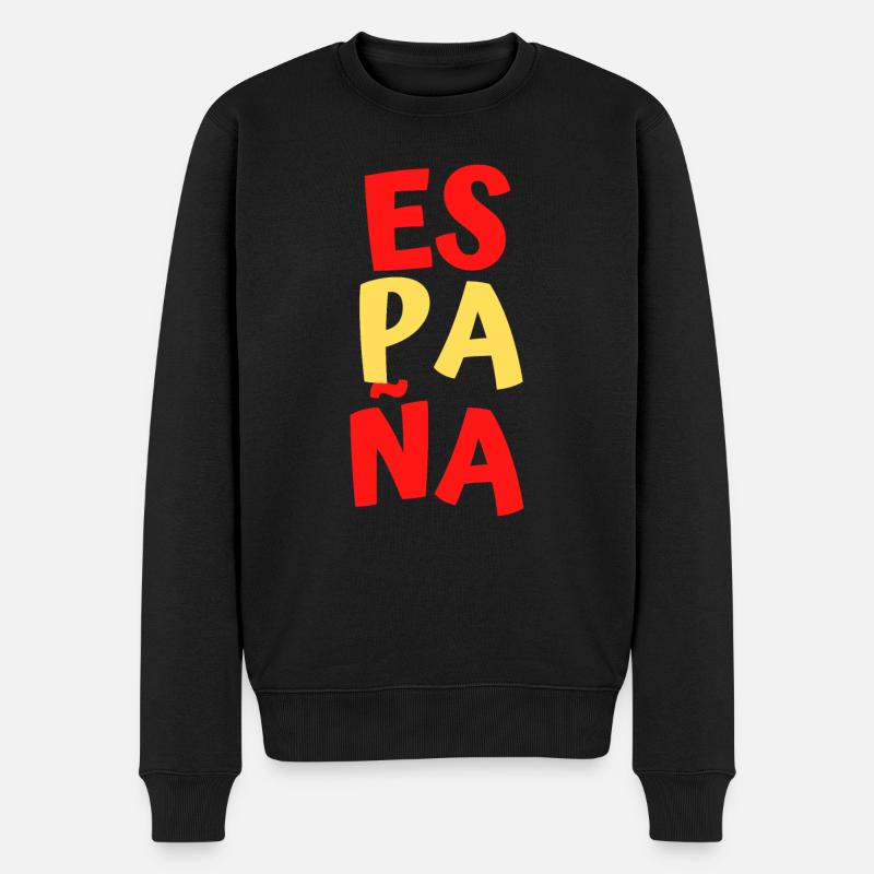 Espana Spanien Spain España - Männer Premium Bio Pullover - Schwarz
