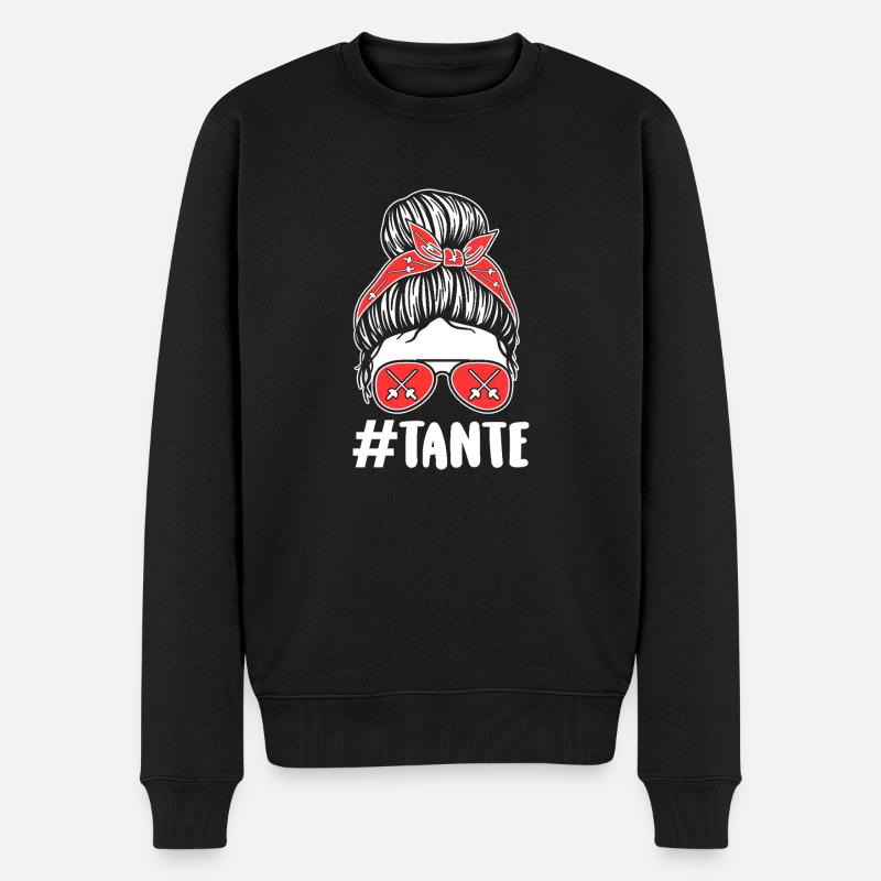 Fechter Tante Fechten - Männer Premium Bio Pullover - Schwarz