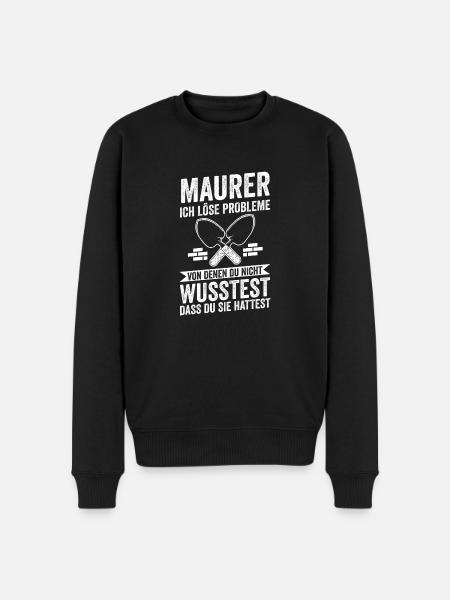 Master Bricklayer Journeyman Bricklayer - Men's Premium Organic Jumper - black