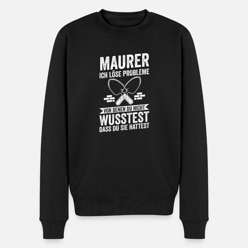Maître maçon Compagnon maçon - Pull Premium bio Homme - noir