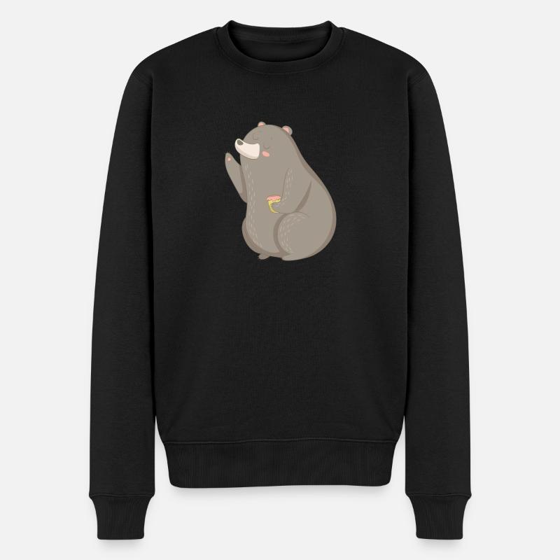 Bär Teddybär - Männer Premium Bio Pullover - Schwarz