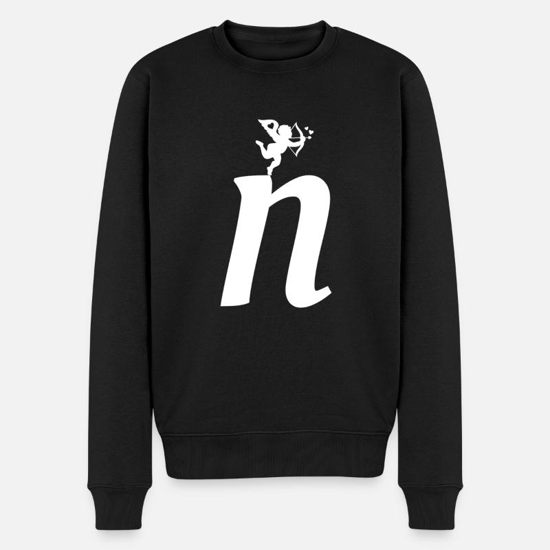 N - Männer Premium Bio Pullover - Schwarz