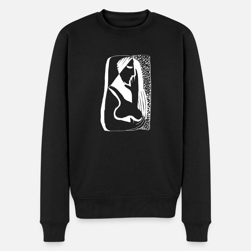 abstrakte Kunst - Männer Premium Bio Pullover - Schwarz