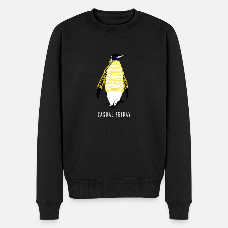 Casual Friday - Männer Premium Bio Pullover - Schwarz