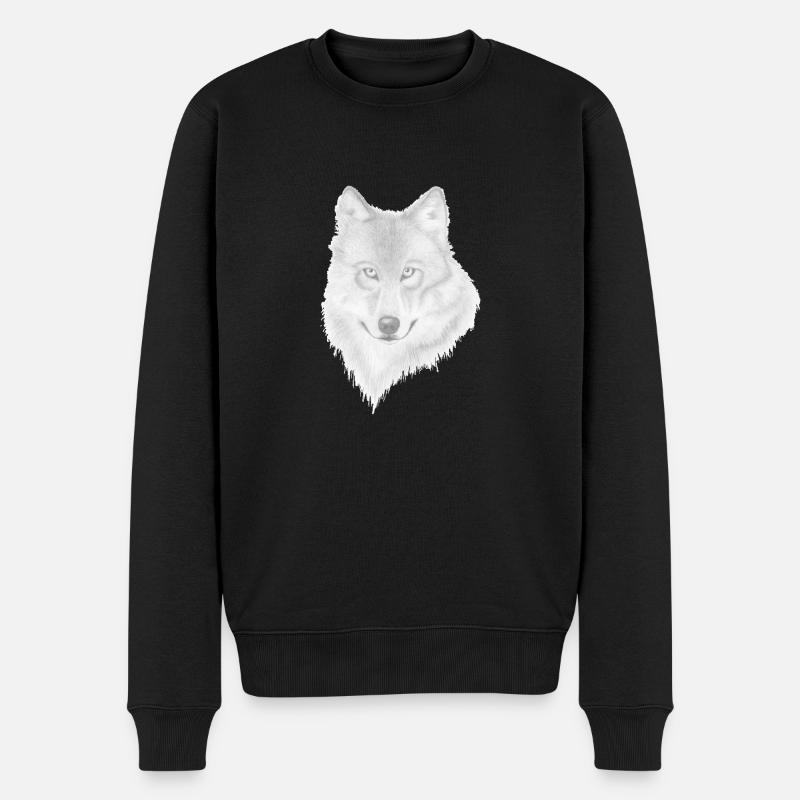 loup - Pull Premium bio Homme - noir