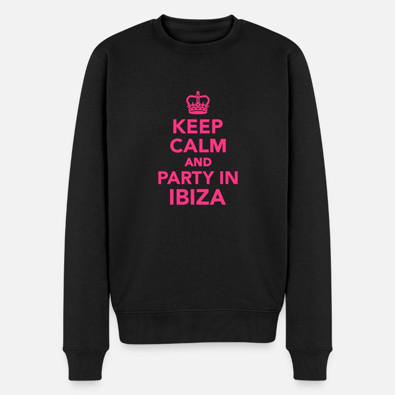 Ibiza - Männer Premium Bio Pullover - Schwarz