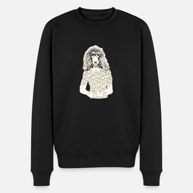 Hipster Caniche - Pull Premium bio Homme - noir