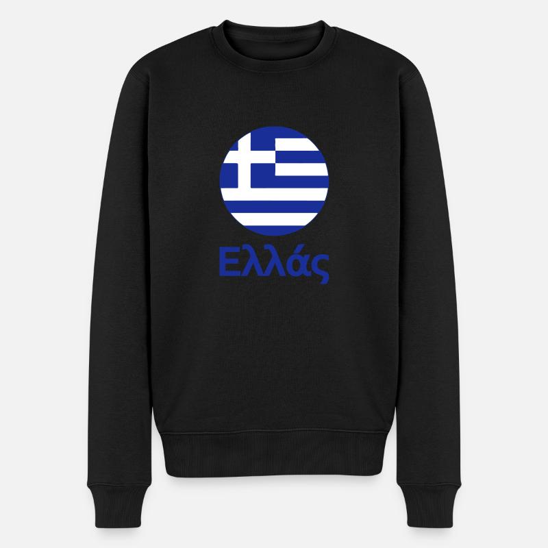 grec ellas logo - Pull Premium bio Homme - noir
