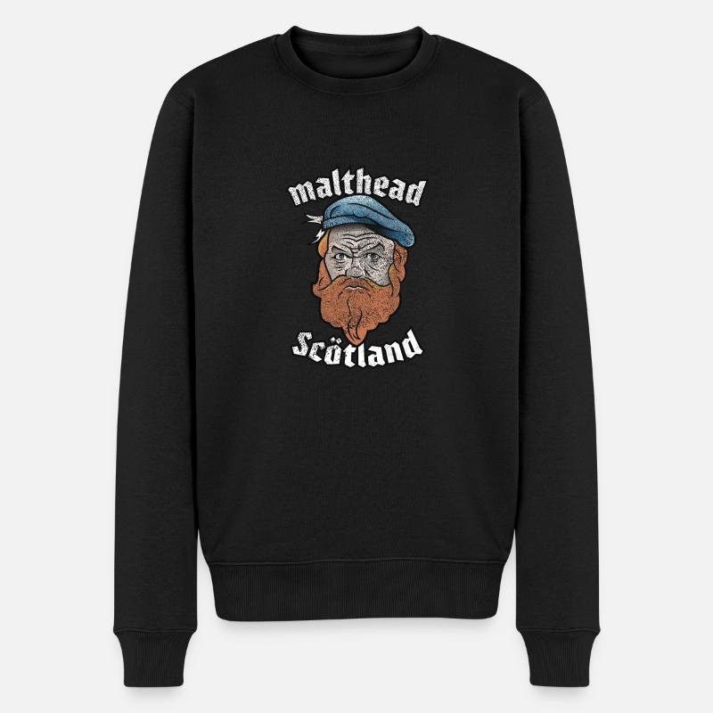 Malthead Scötland - Männer Premium Bio Pullover - Schwarz