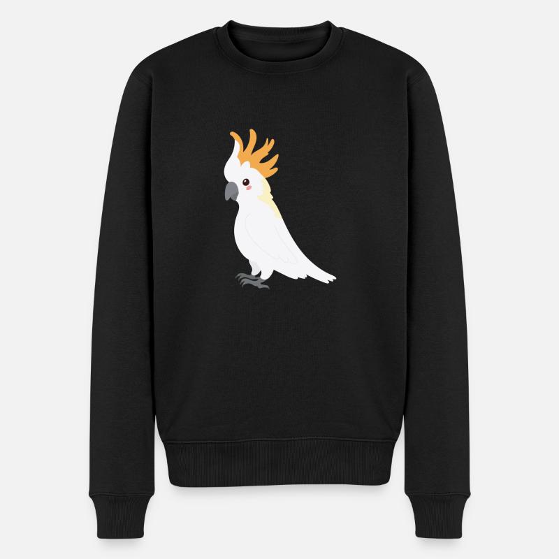 Kakadu - Männer Premium Bio Pullover - Schwarz