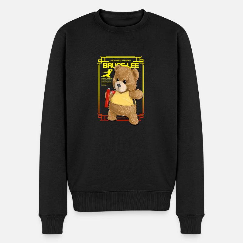 Ours Kongfu - Bruce Lee - Pull Premium bio Homme - noir