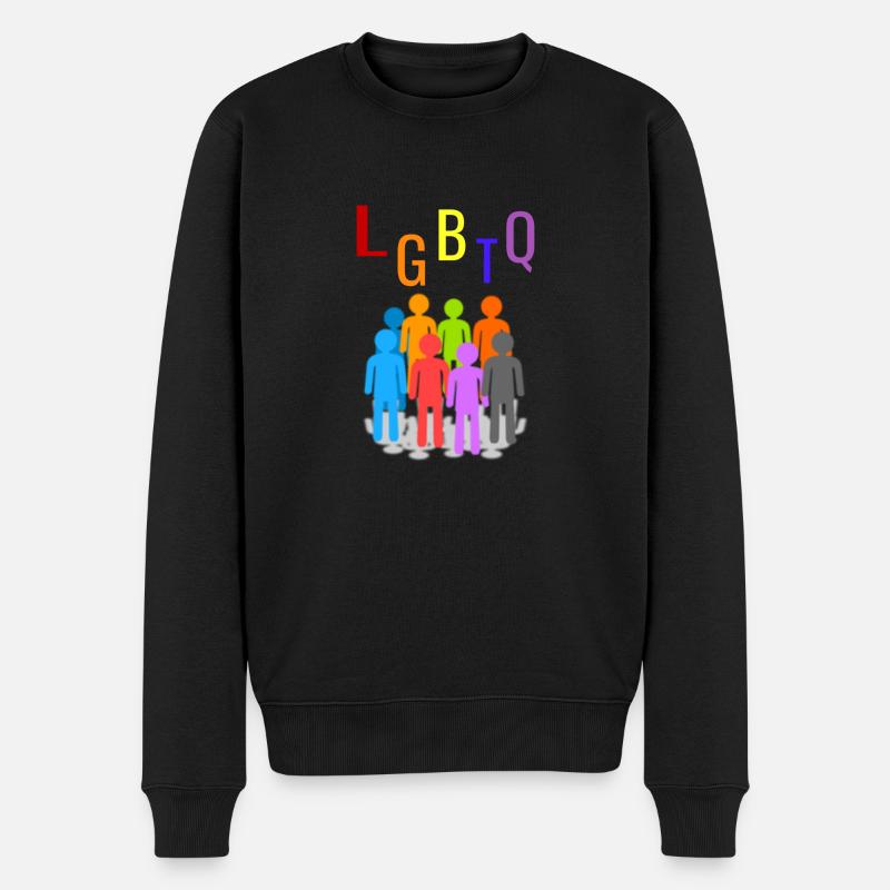 LGBTQ - Männer Premium Bio Pullover - Schwarz