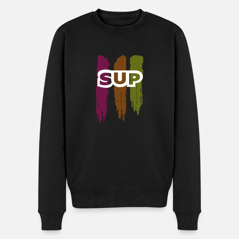 Skateboard SUP Surfen - Männer Premium Bio Pullover - Schwarz