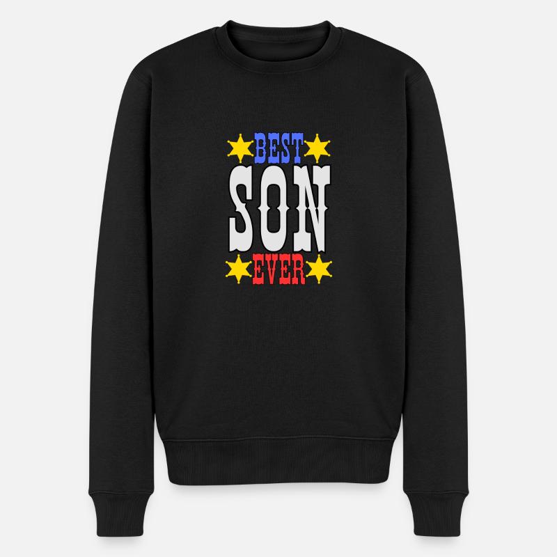 Bester Junge aller Zeiten - Männer Premium Bio Pullover - Schwarz