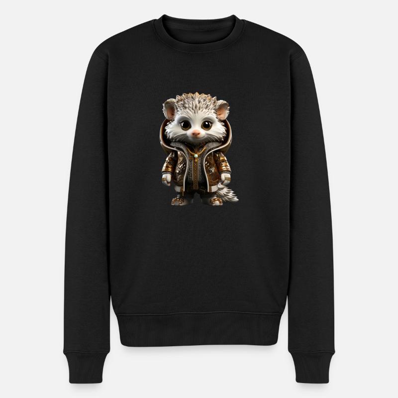 Mister Spike - Männer Premium Bio Pullover - Schwarz