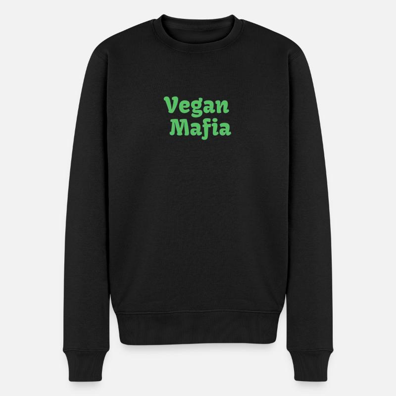 Vegane Mafia - Männer Premium Bio Pullover - Schwarz