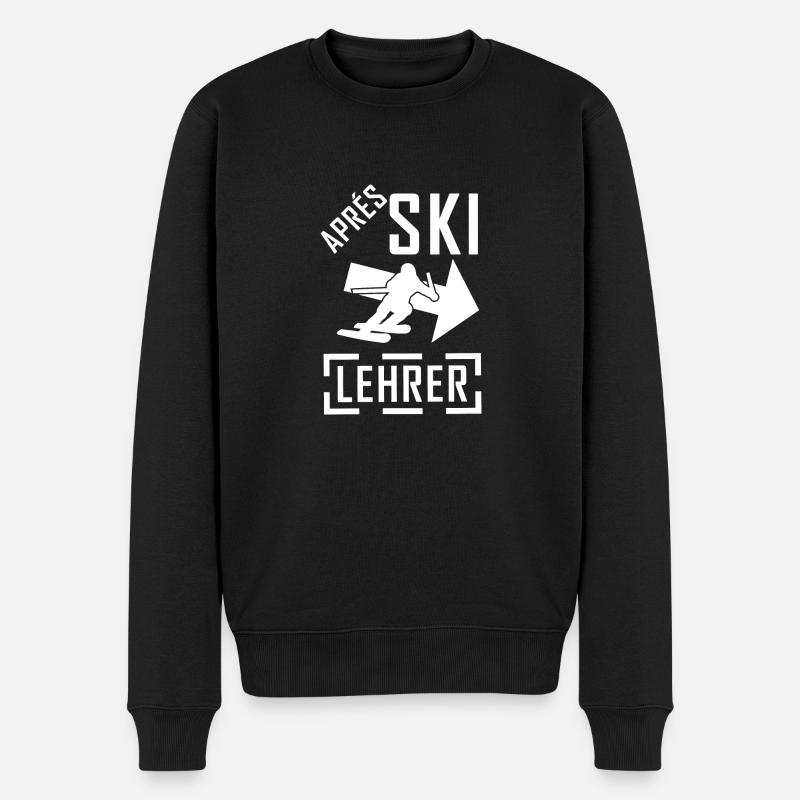 Aprés-Ski Lehrer - Männer Premium Bio Pullover - Schwarz