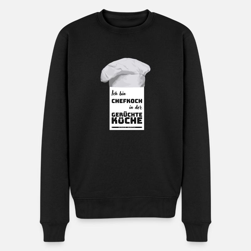 Ich bin Chefkoch in der Gerüchteküche - mein Humor - Männer Premium Bio Pullover - Schwarz