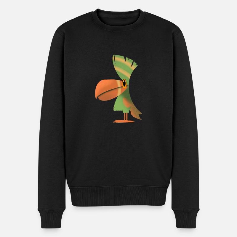 Tukan - Männer Premium Bio Pullover - Schwarz