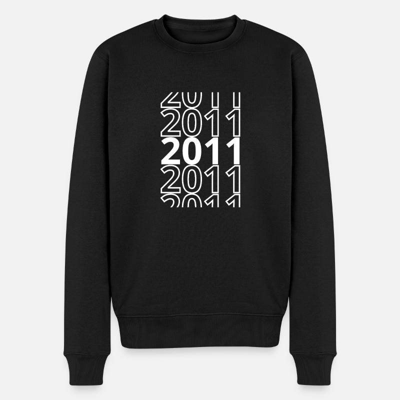 2011 2011 2011 - Männer Premium Bio Pullover - Schwarz