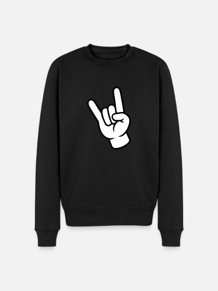 Hand Sign Party - Men's Premium Organic Jumper - black