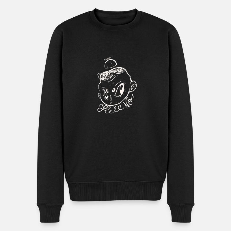 Zur Hölle Nein - Männer Premium Bio Pullover - Schwarz