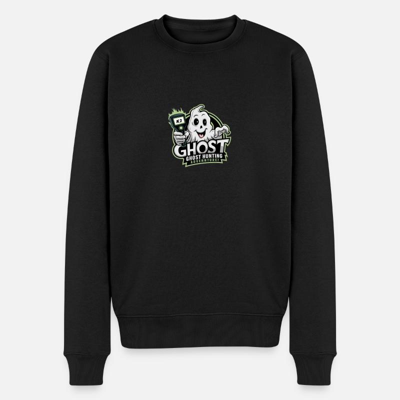Design amusant de chasseur de fantômes - Pull Premium bio Homme - noir