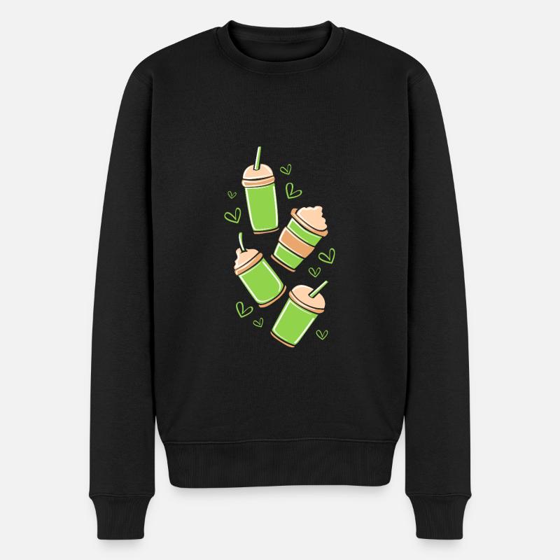Thé Matcha - Pull Premium bio Homme - noir