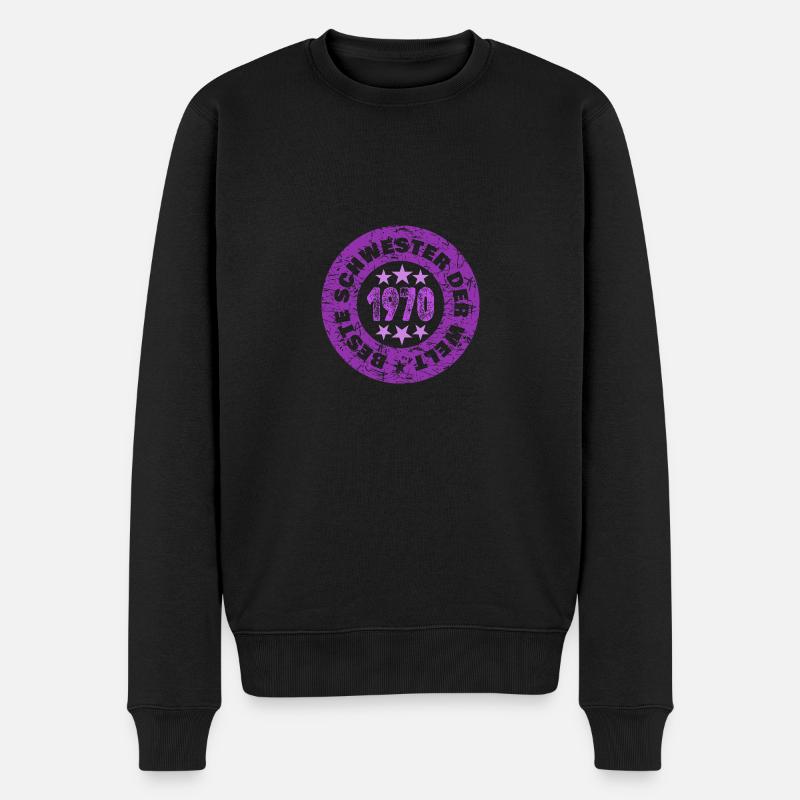 1970 1970 - Männer Premium Bio Pullover - Schwarz
