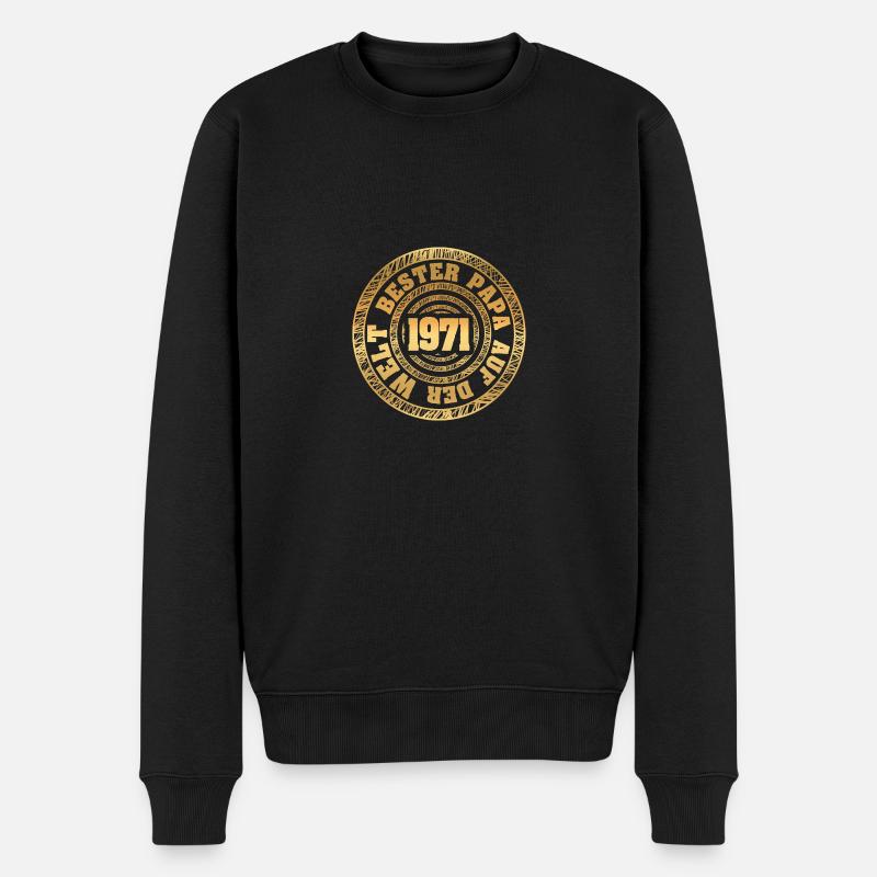 Vater 1971 - Männer Premium Bio Pullover - Schwarz