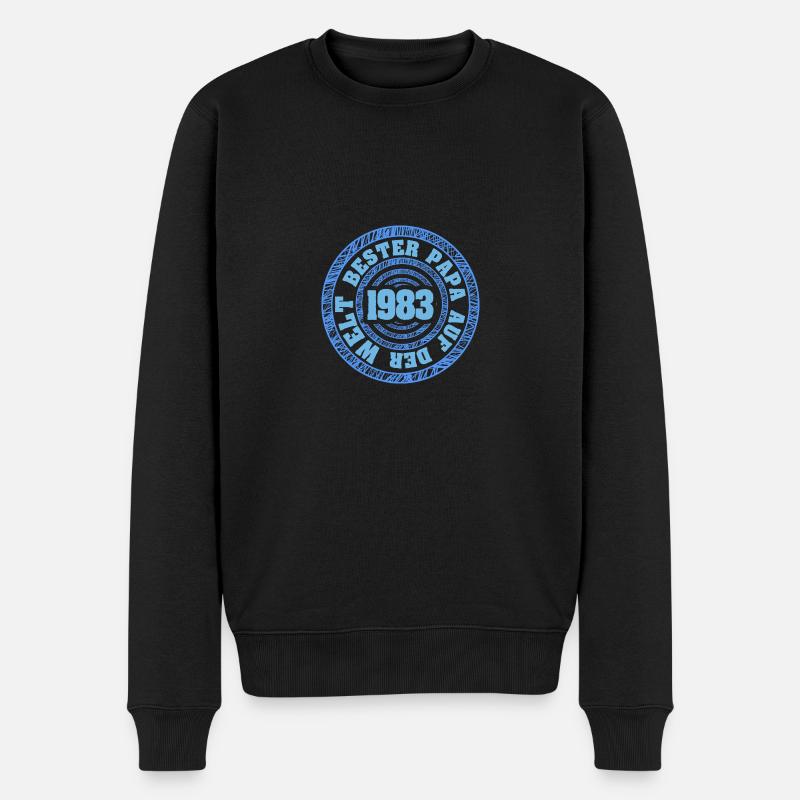 Vater 1983 - Männer Premium Bio Pullover - Schwarz