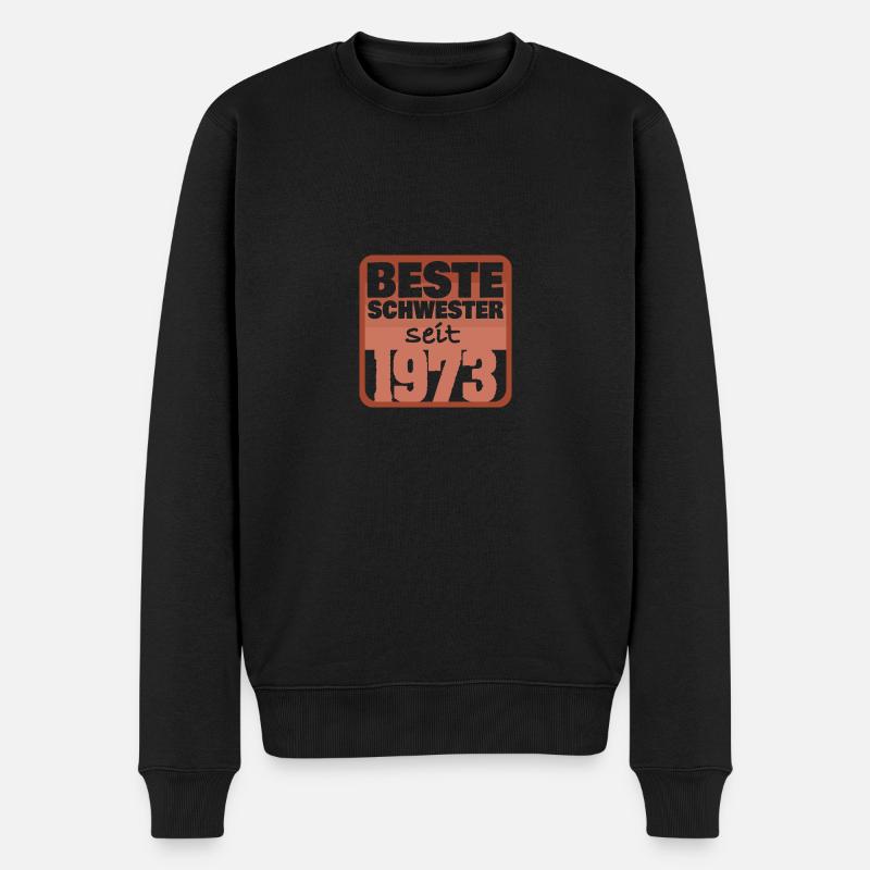 Witzig 1973 - Männer Premium Bio Pullover - Schwarz