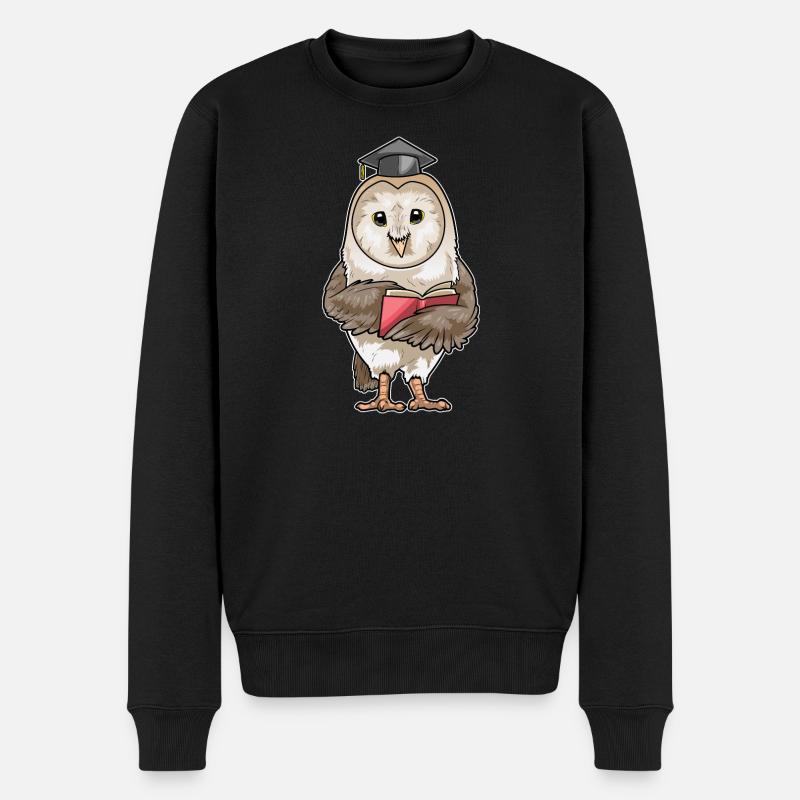 Livre de l’enseignant hibou - Pull Premium bio Homme - noir