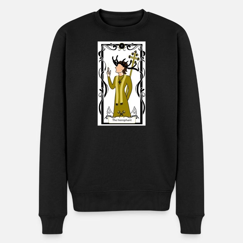 Der Hierophant - Männer Premium Bio Pullover - Schwarz