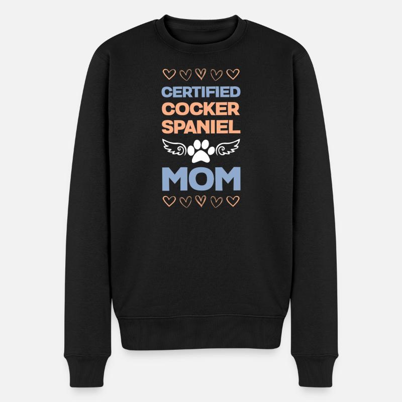 Zertifizierte Cocker Spaniel Mama - Männer Premium Bio Pullover - Schwarz