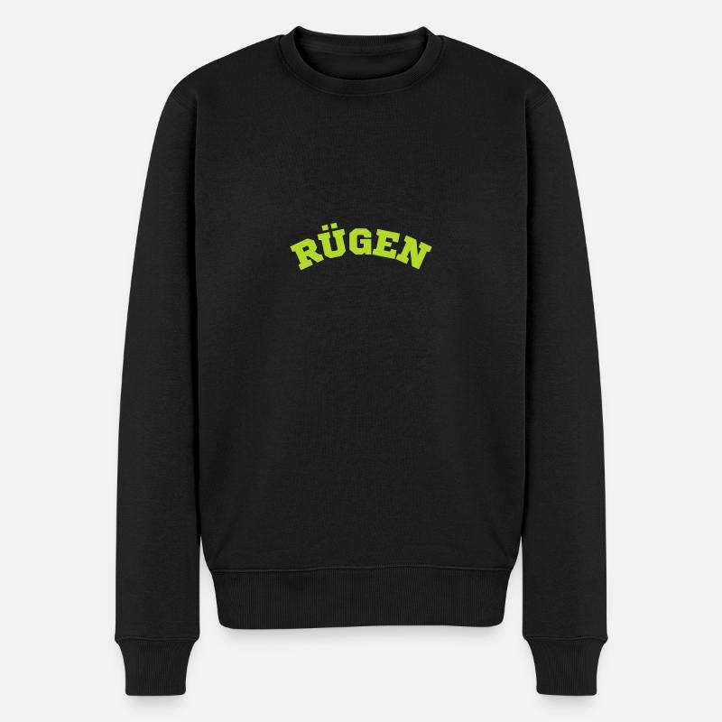 Rügen - Männer Premium Bio Pullover - Schwarz