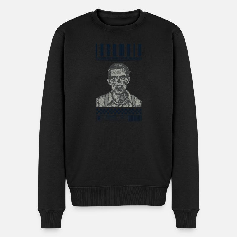 Insomnia Sleepless Zombie Streetware - Männer Premium Bio Pullover - Schwarz