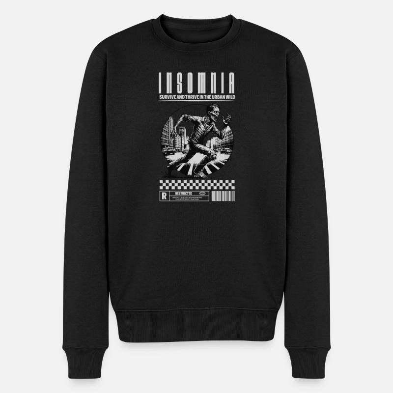 Insomnie Zombie Sleepless Streetware - Pull Premium bio Homme - noir