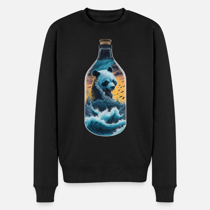 Panda - Pull Premium bio Homme - noir