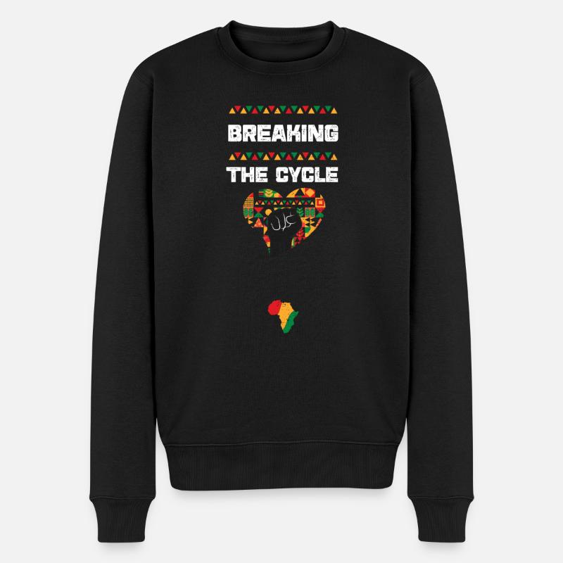 Breaking the Cycle - Männer Premium Bio Pullover - Schwarz