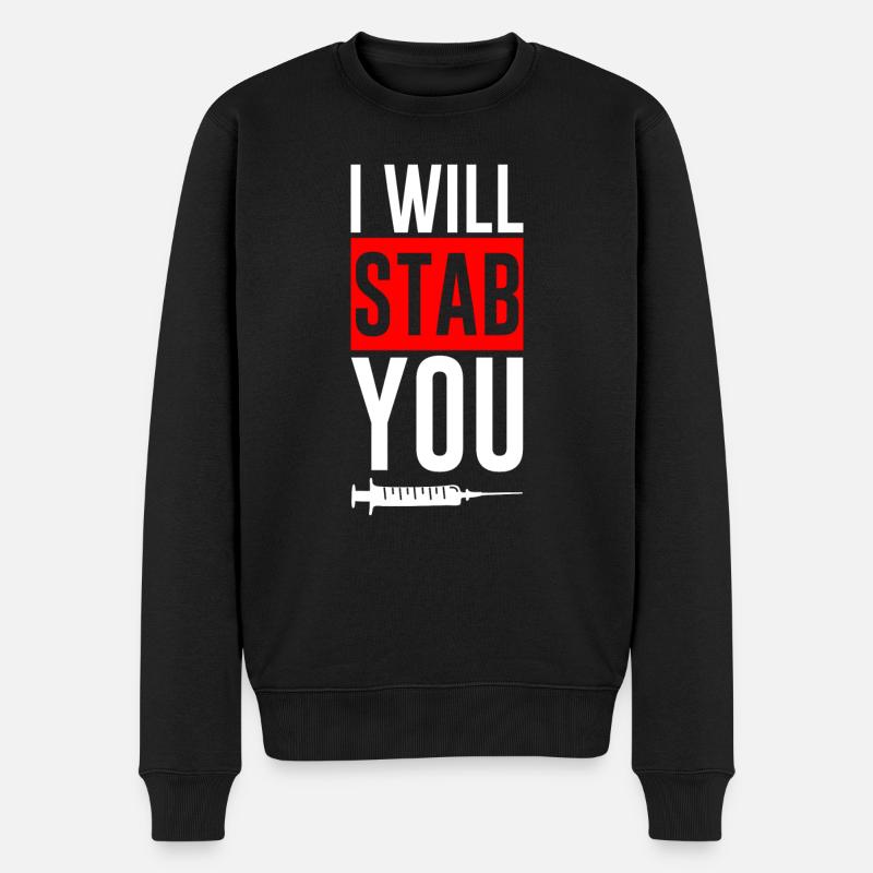 I Will Stab You 2 - Männer Premium Bio Pullover - Schwarz